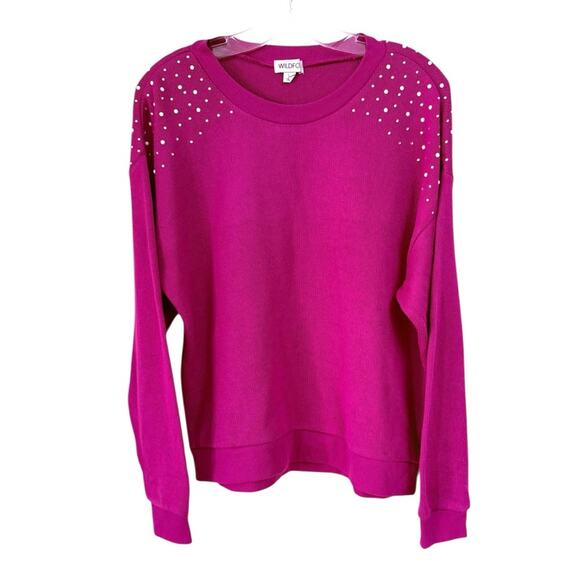 NWOT Wildfox Pink Jewel Bailey Sweater – Sz L - Picture 4 of 8